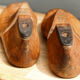 Pair of old hirers, wood and metal