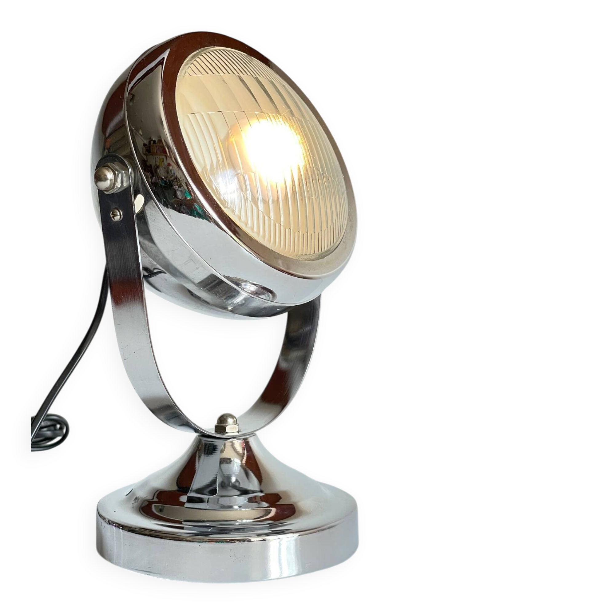 Chrome-plated metal headlight bulb, 1990s