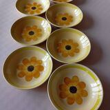 7 Gien "Sun" soup plates
