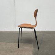 Mid-Century stackable chairs model 3103 Hammer by Arne Jacobsen for Fritz Hansen, Denmark, 1960s, set of 7.