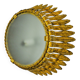 Sun wall lamp by ferro arte, metal and gold leaf, Spain, 1960