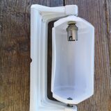 Art deco bathroom apply in porcelain and white opaline