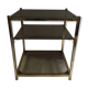 End table in smoky glass