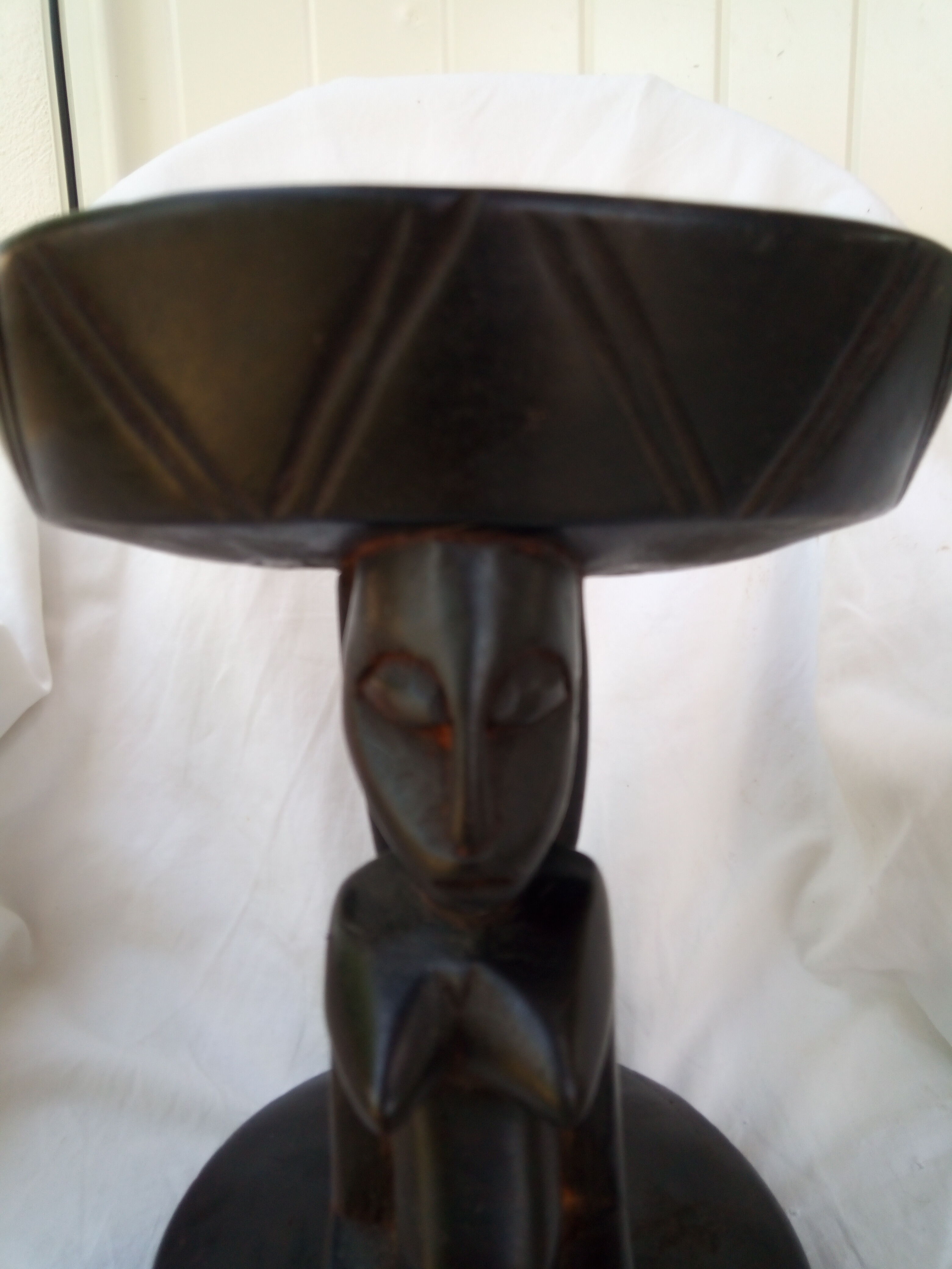 Ancient African carved wooden stool