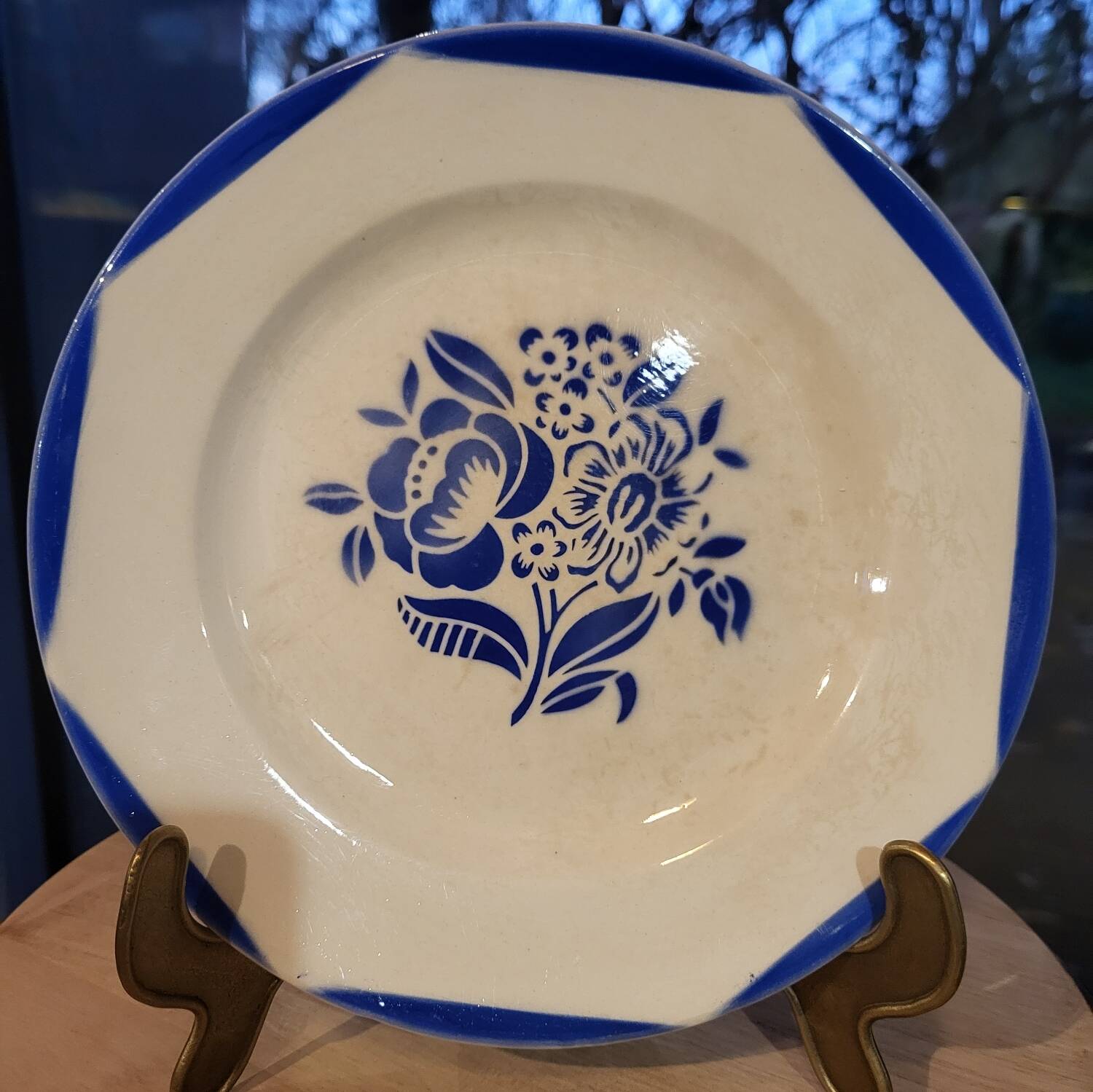 Set of 6 Blue Flower 1920 plates