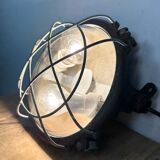 Black Industrial Cast Iron Wall or Ceiling Light from Elektrosvit, 1960s