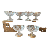 Vintage arque crystal dessert cups