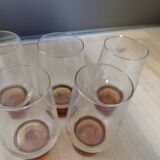 Série de 5 verres chope verre coloré 37 Cl Luminarc Années 60/70 vintage