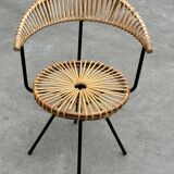 Vintage rattan chair Rohe Noordwolde Netherlands 1960s design