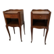 Pair of Louis XV style oak bedside tables