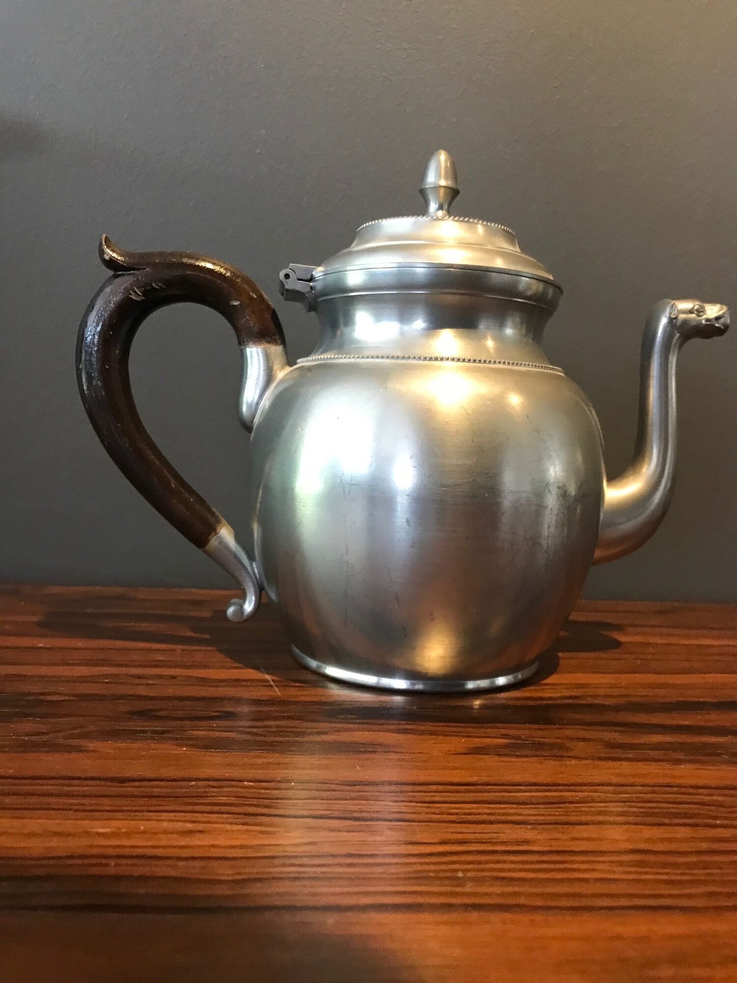 complete set of coffee and tea with milk pot and sugar art Deco in tin