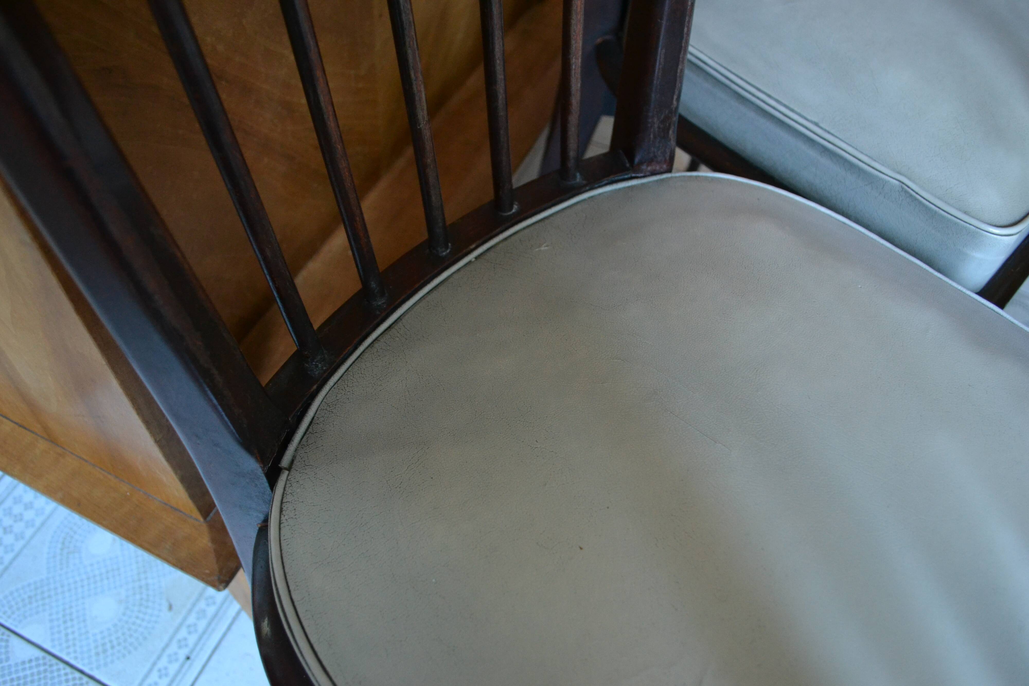 4 chairs Charles Ramos 60s solid beech