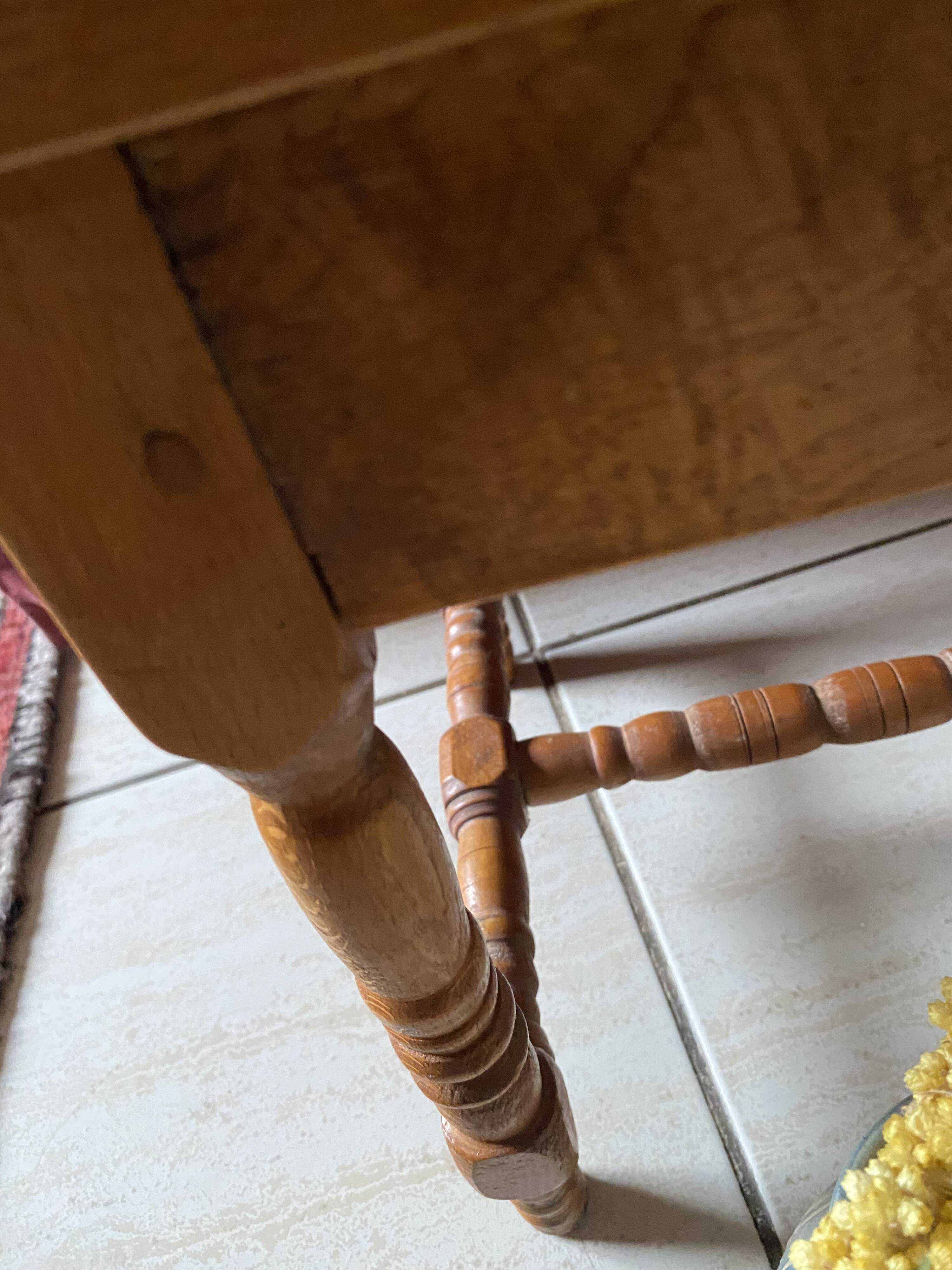Small footrest bench in bohemian style.