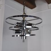 Golden Kinkeldey chandelier, cut glass, 3 levels, Germany, 1970