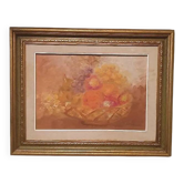 Nature morte par Guido Guidi, huile sur panneau, XXe siècle