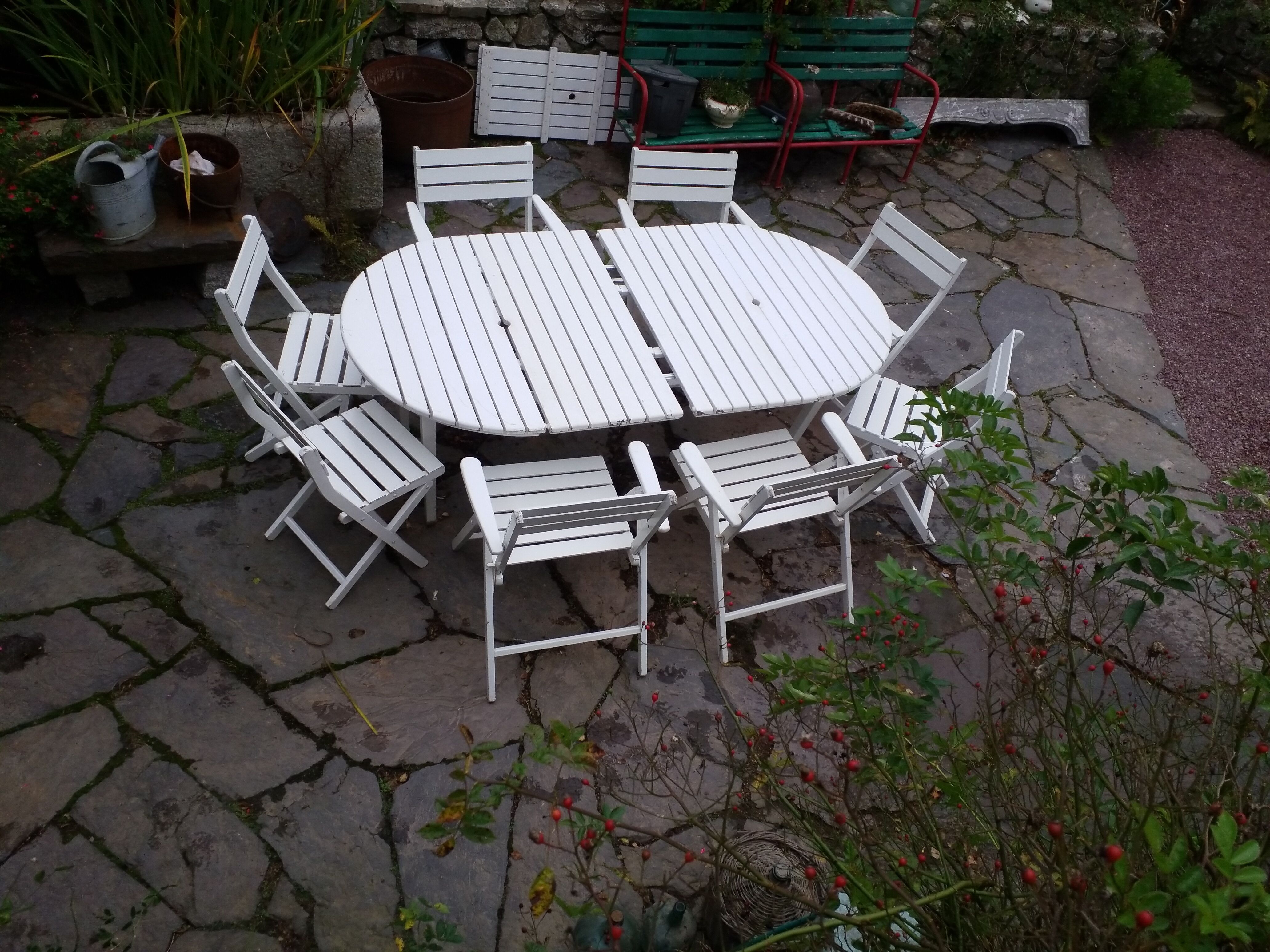 Wooden garden furniture
