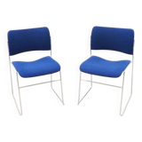 Pair of “4/40” stacking chairs by David Rowland for Howe (USA)