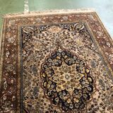 Handmade wool and silk carpet - 2m13 x 1m22