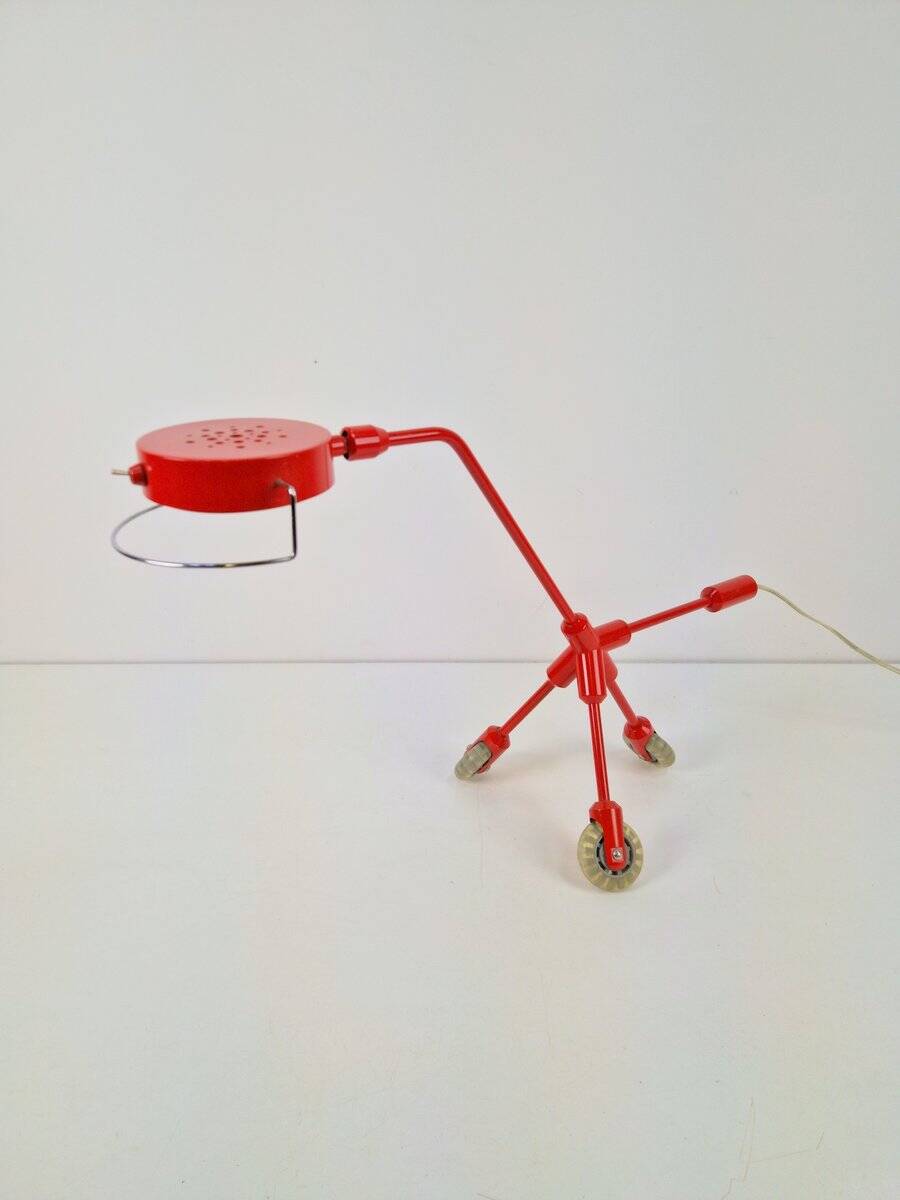Red Dog Kila Table Lamp on Wheels by Harry Allen for Ikea, 2000s