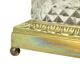 Lampe de table Empire en cristal taillé motif diamant et bronze doré