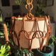 Suspension rotin vintage