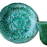 Tasses et soucoupes à café vintage en céramique de Gien, lot de 10