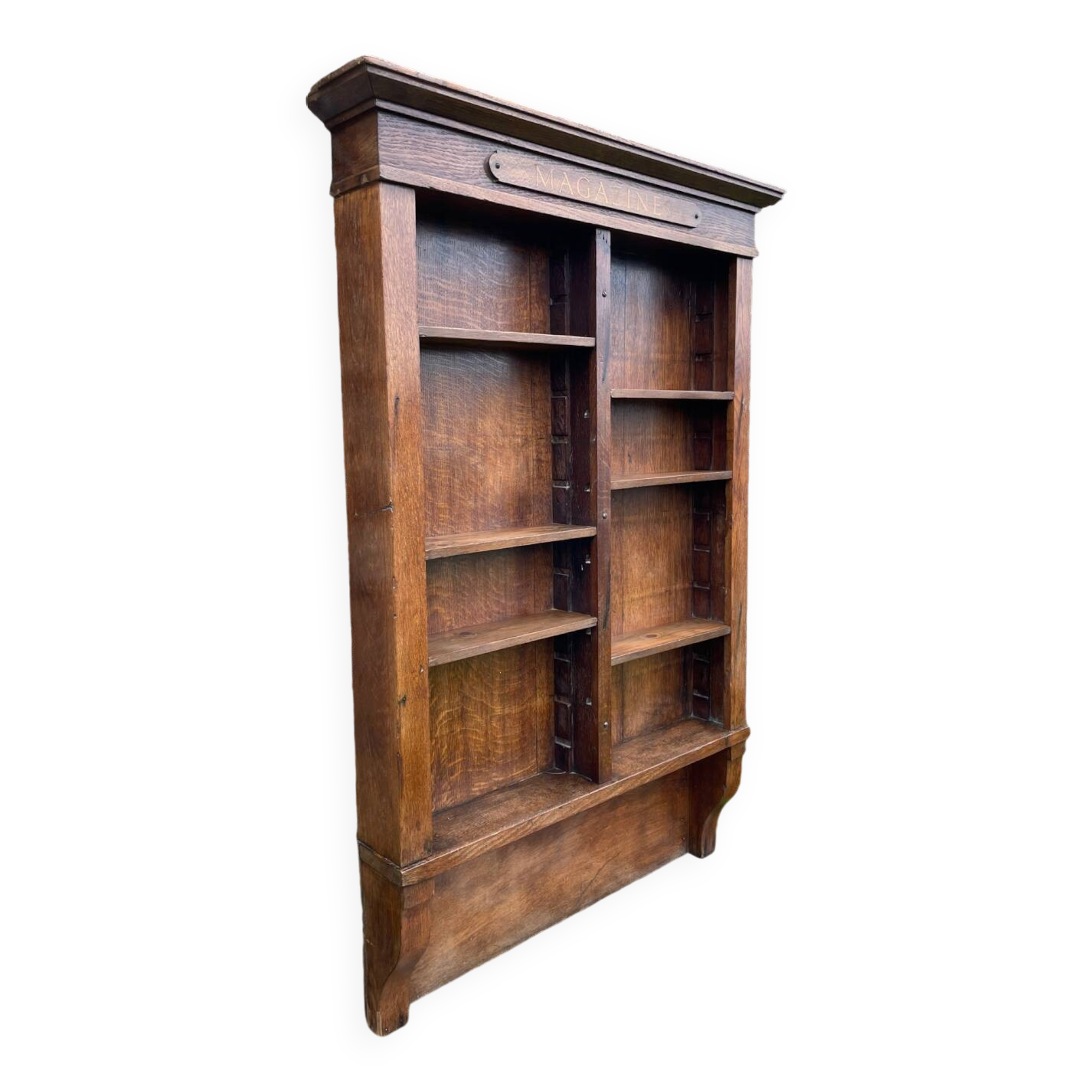 Antique oak wall shelf