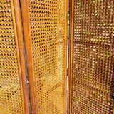 Wooden and cane screen