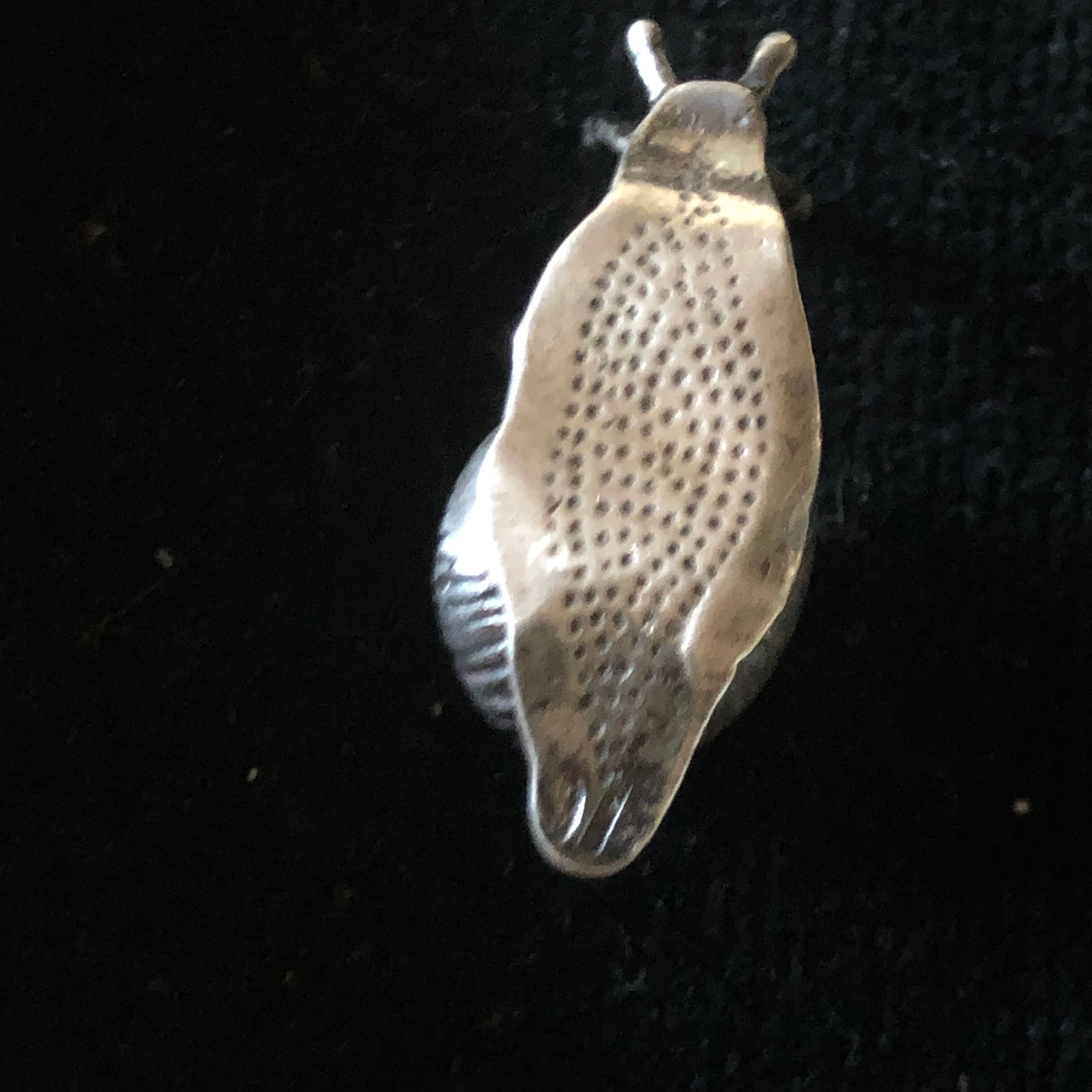 Small solid silver snail