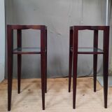 Pair of varnished wood selettes