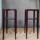 Pair of varnished wood selettes