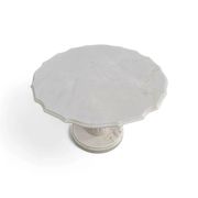 White drapery marble Italy / Neo Classic side / coffee table