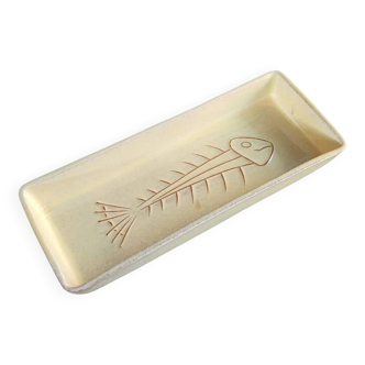 Yellow ceramic fish platter