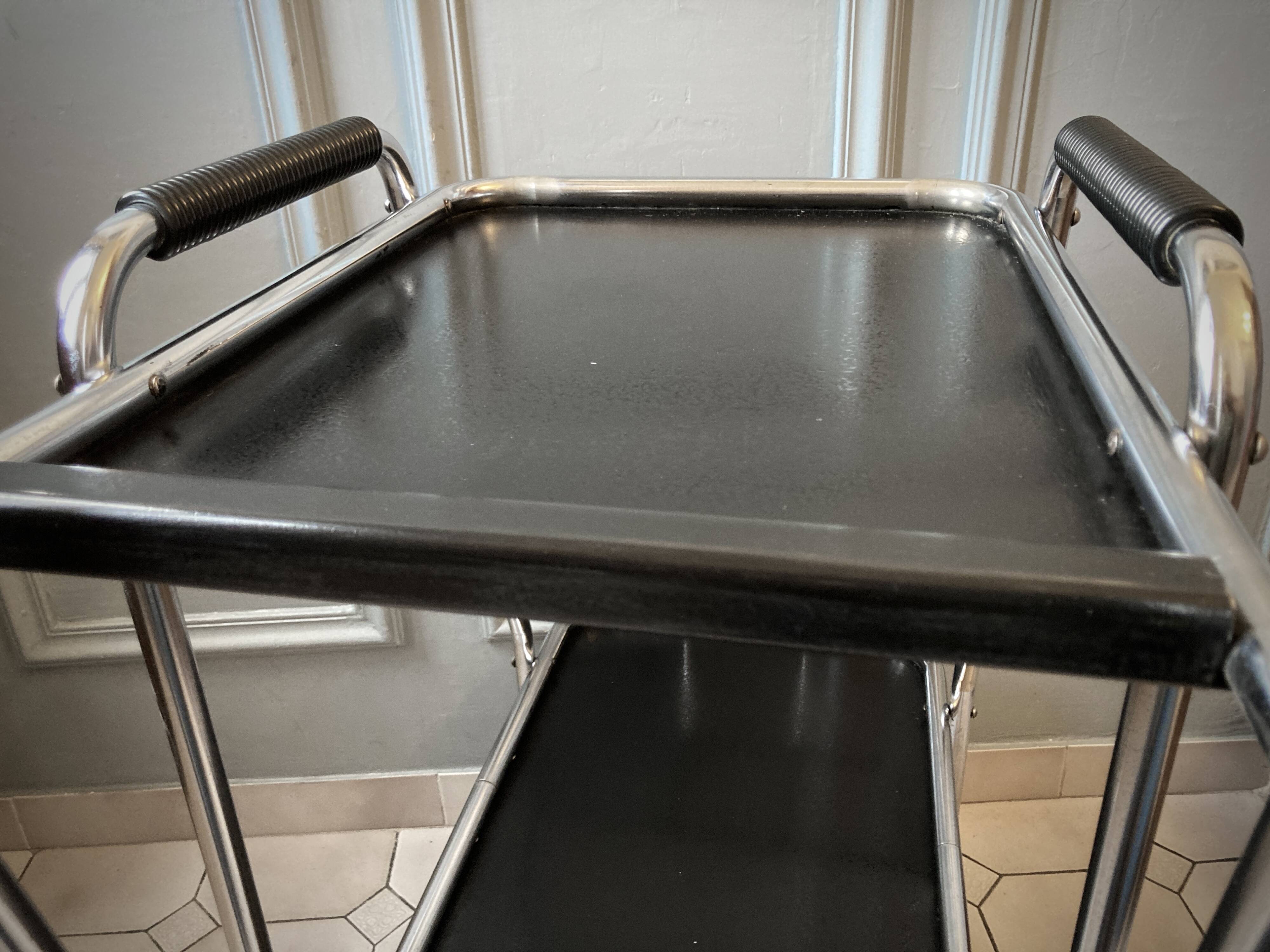 French Regency style metal serving trolley 1950