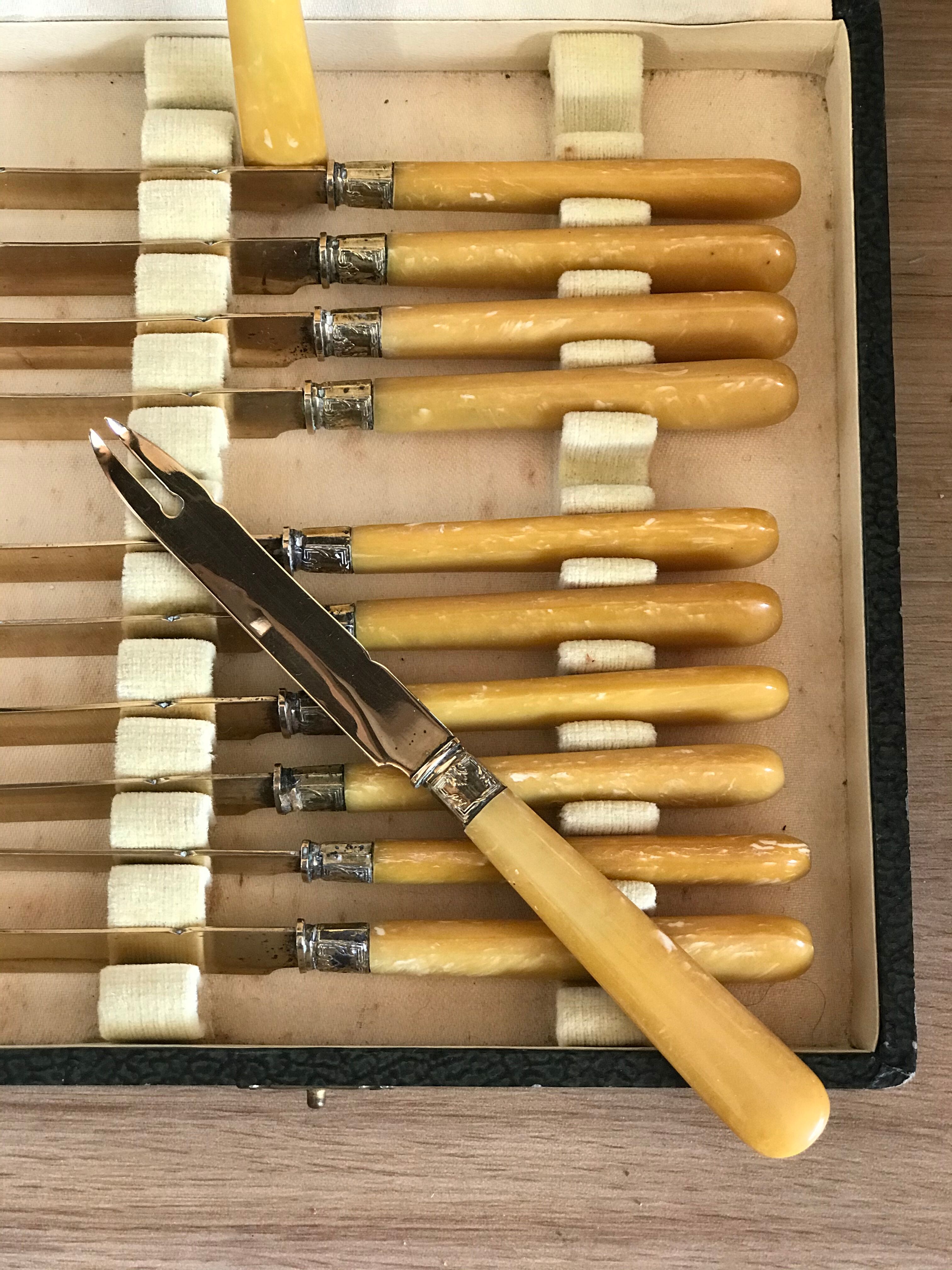 Antique cheese knives