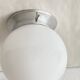 Small wall light ceiling light white opaline glass globe aluminum fixing base LAMP-7335