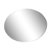 Mirror oval and bevelled 71.5 x 51.5