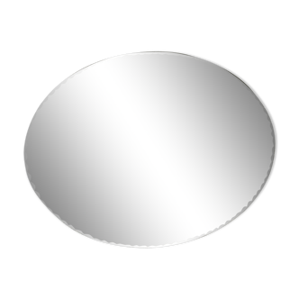 Mirror oval and bevelled 71.5 x 51.5