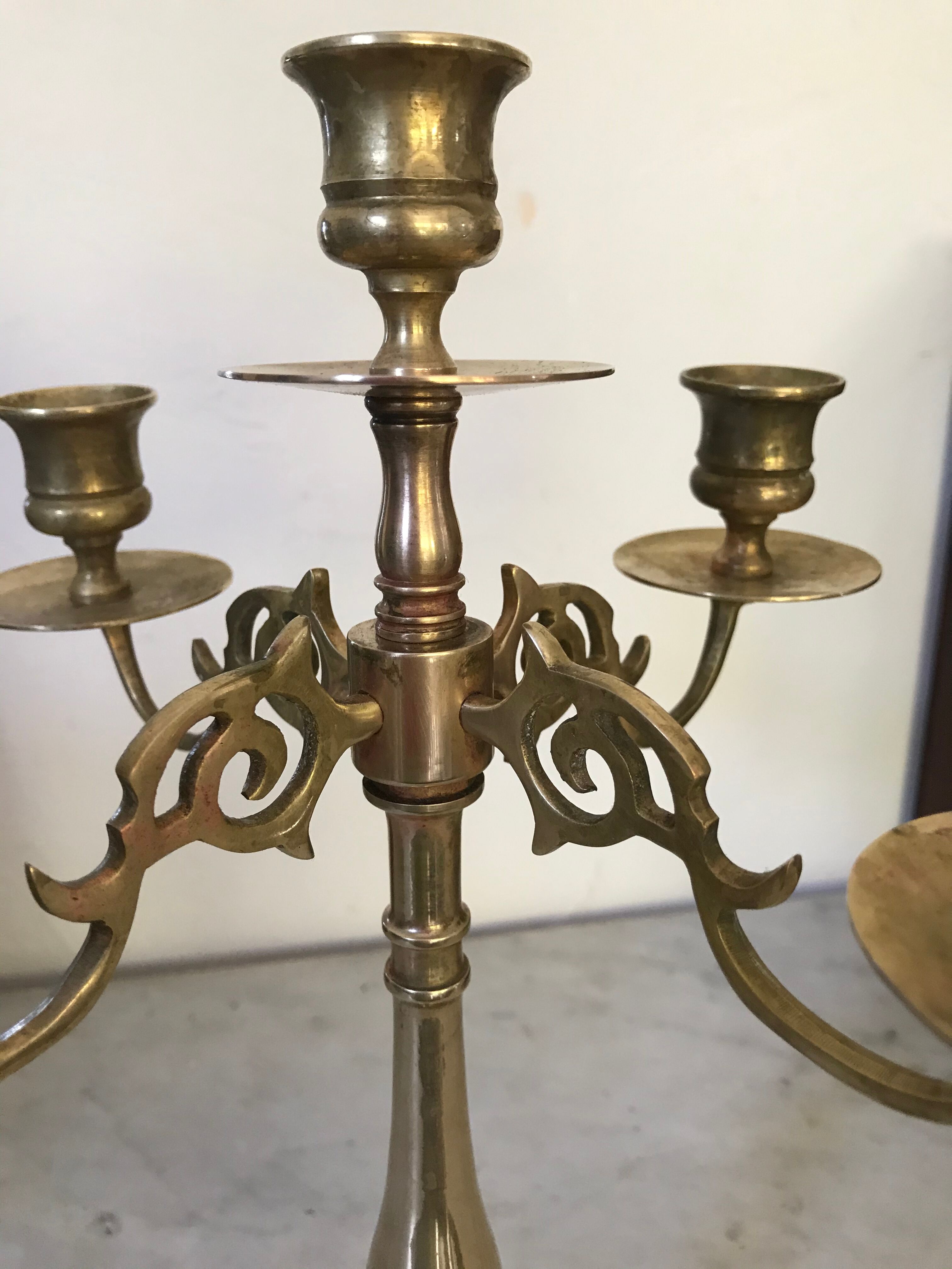 Brass chandelier 5 fires