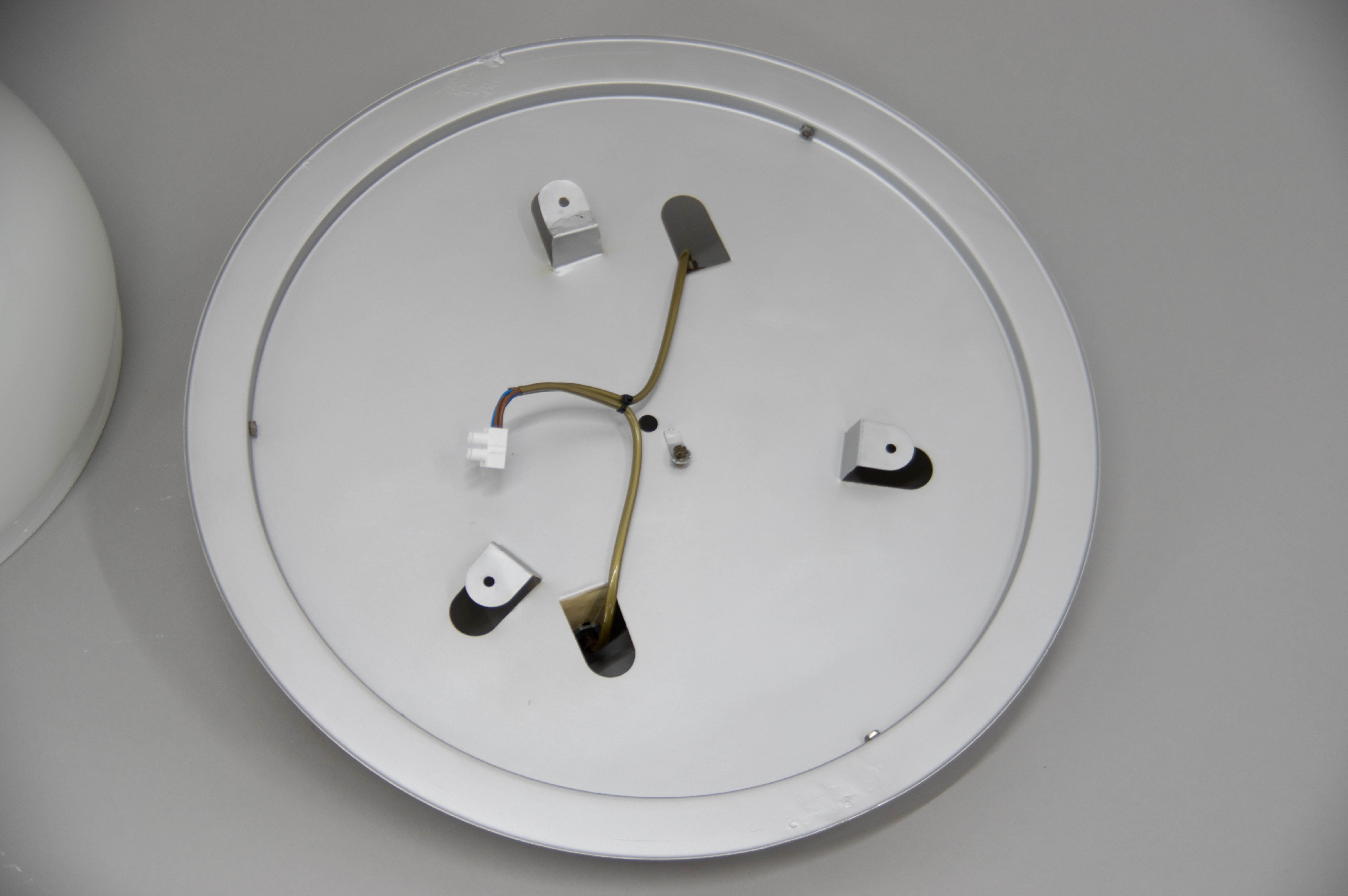 Bauhaus chrome flushmount or wall light, 1940s