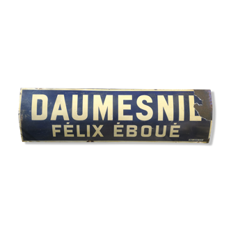 Ancienne plaque émaillée de station du métro parisien 1930