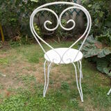 White wrought iron chairs