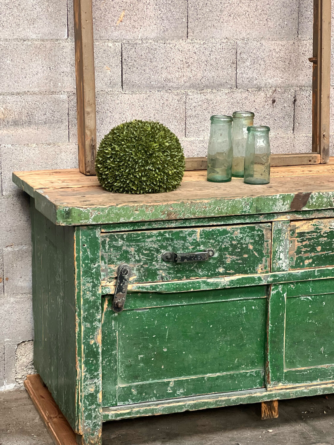 Old industrial workbench