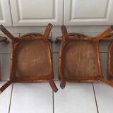 4 chaises bistrot années 50 type Baumann