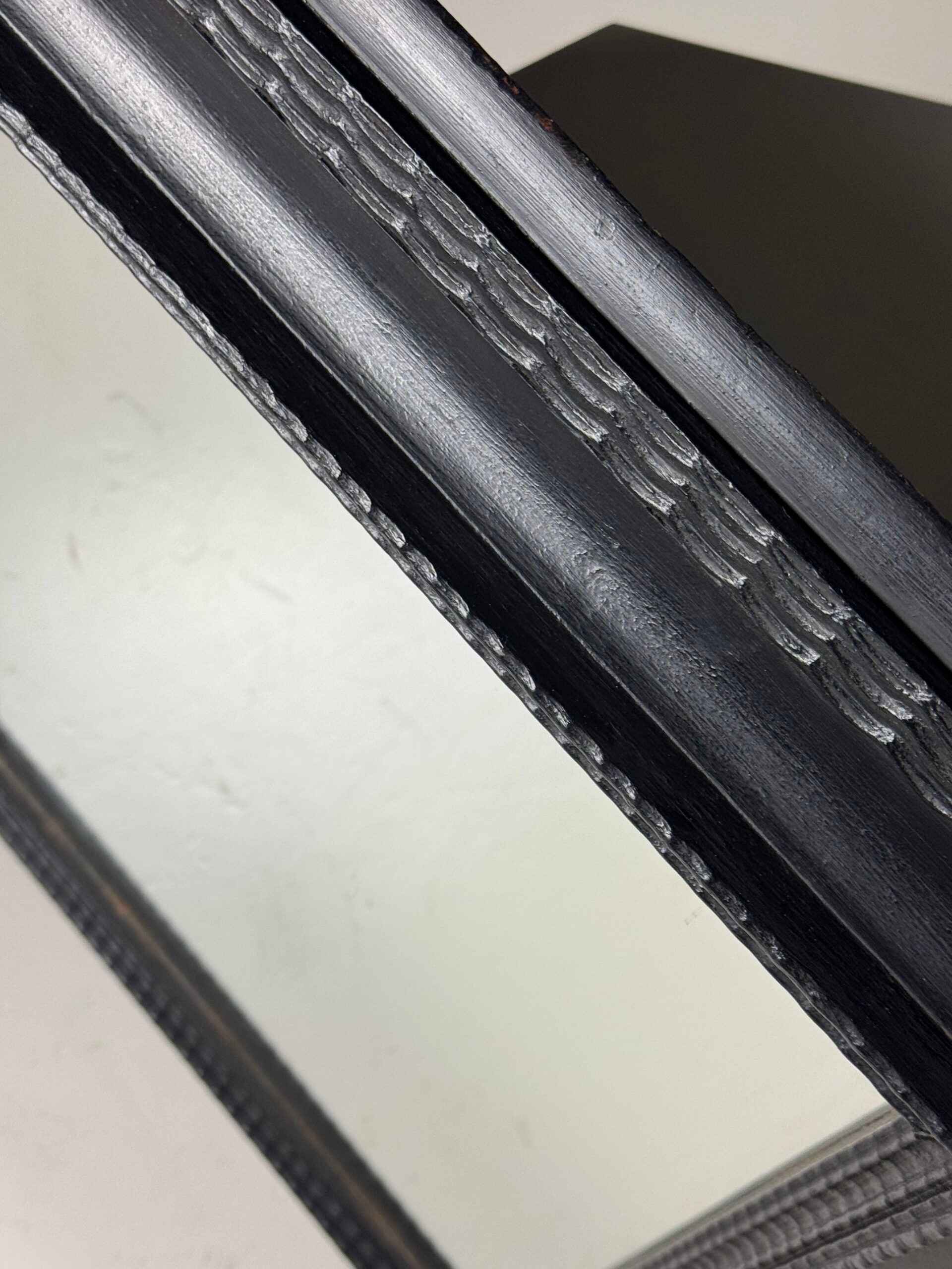 Ripple frame mirror black 20th century