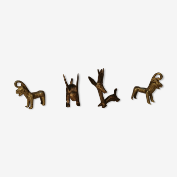 Quatuor de bronze animalier - Art Africain
