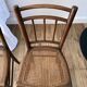 set of 4 bistro chairs in turned wood and canework stamped early 20th century