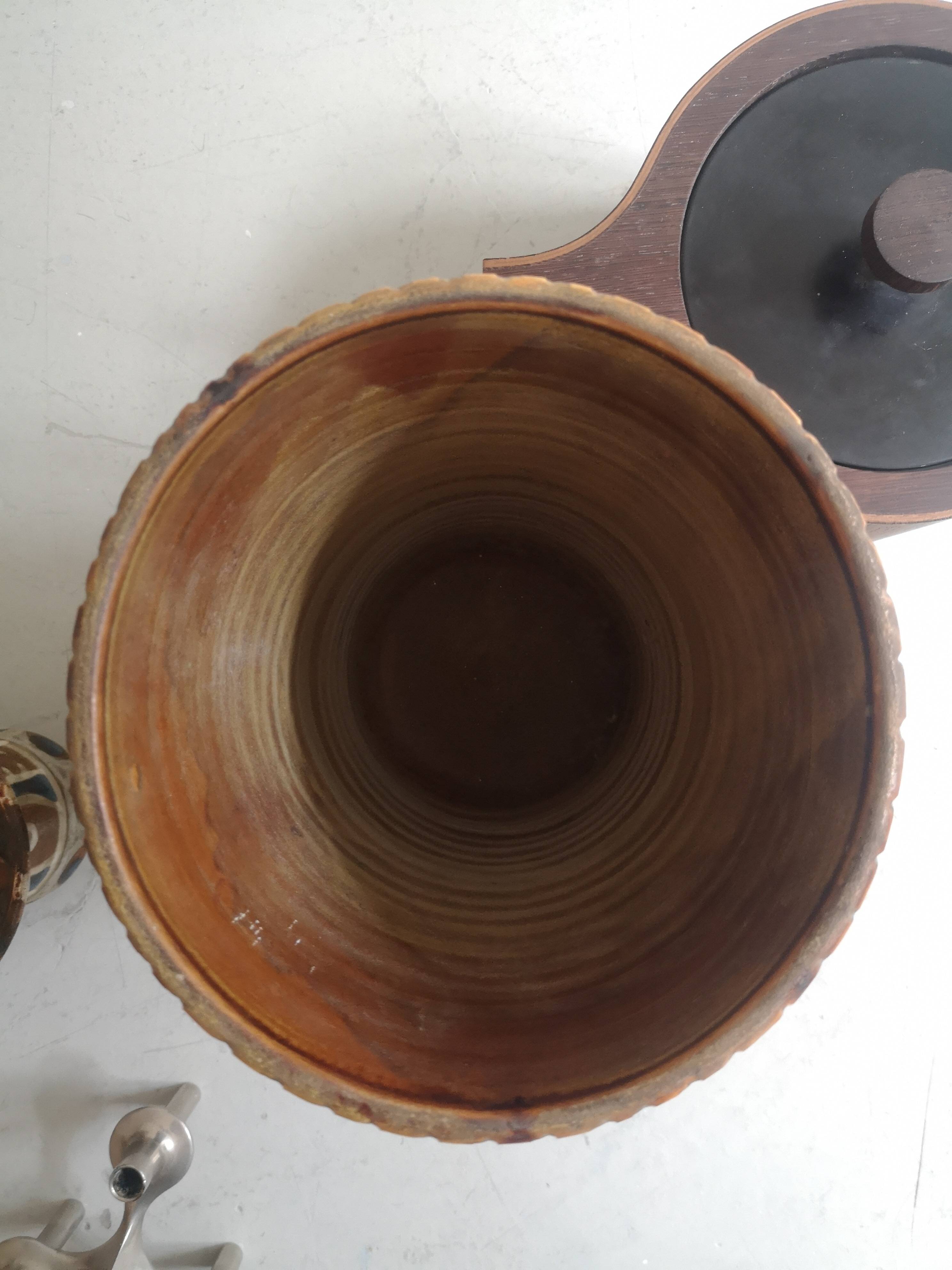 Large ceramic vase signed marius bessone vallauris 1950