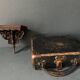 Small old wall console in carved wood, master harness, 19th century