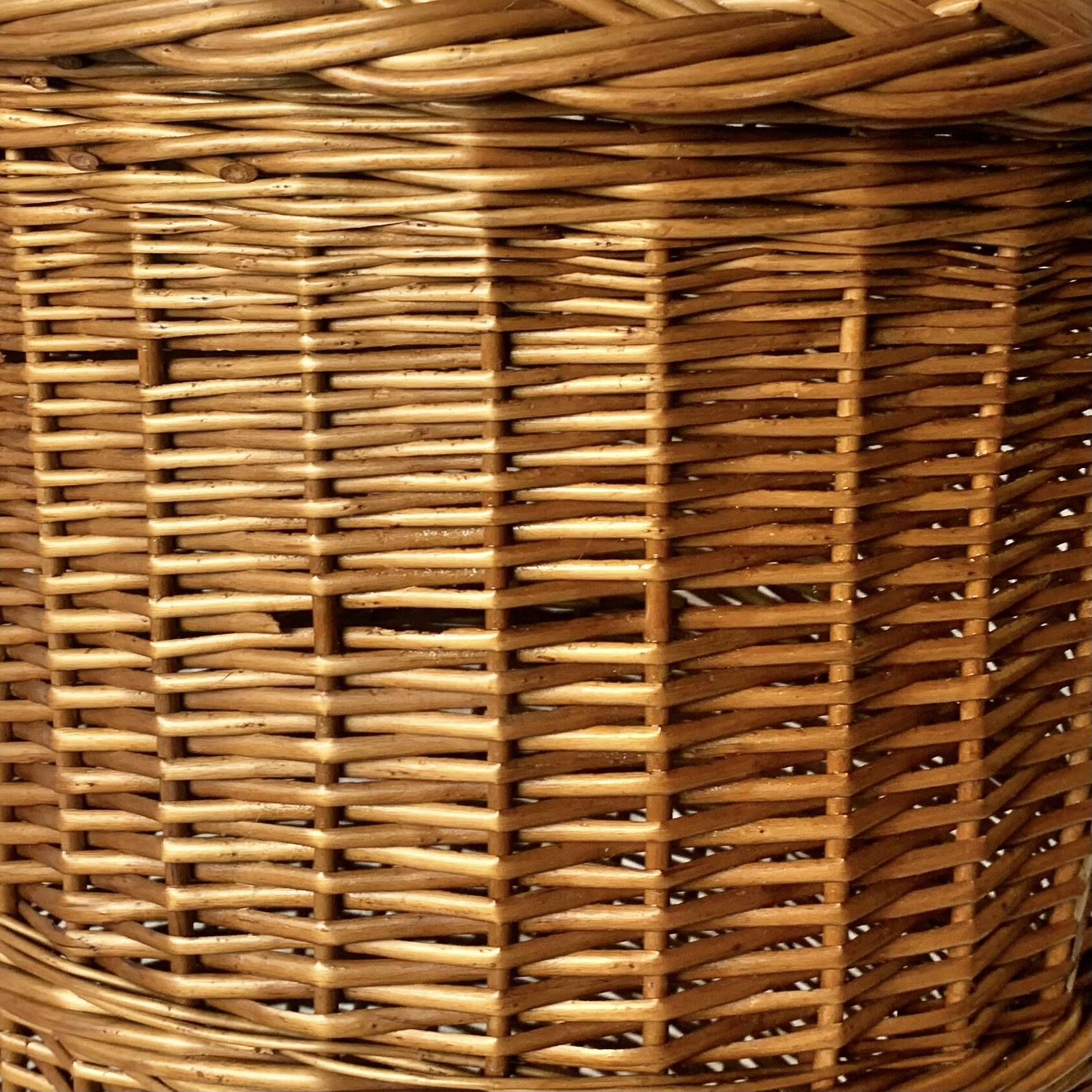 Vintage wicker laundry basket